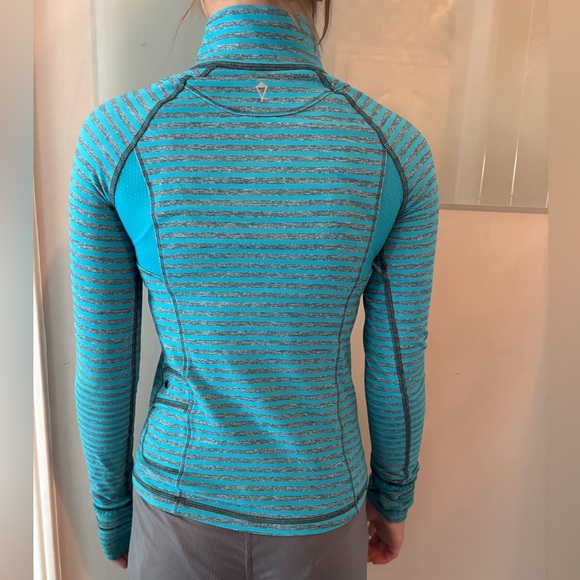 Ivivva by Lululemon striped long sleeve pullover tee half zip - Picture 7 of 7